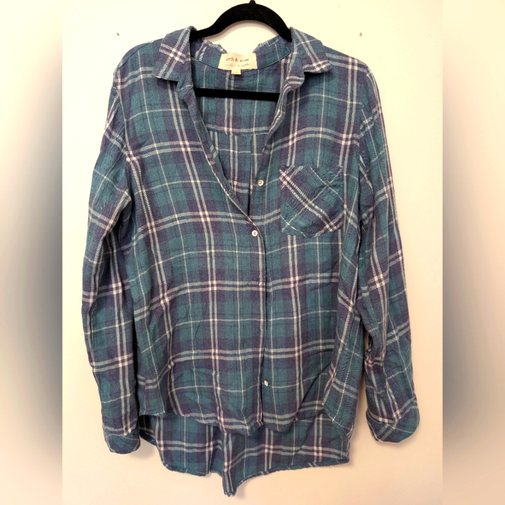 Cloth and Stone Plaid Button-Up Shirt